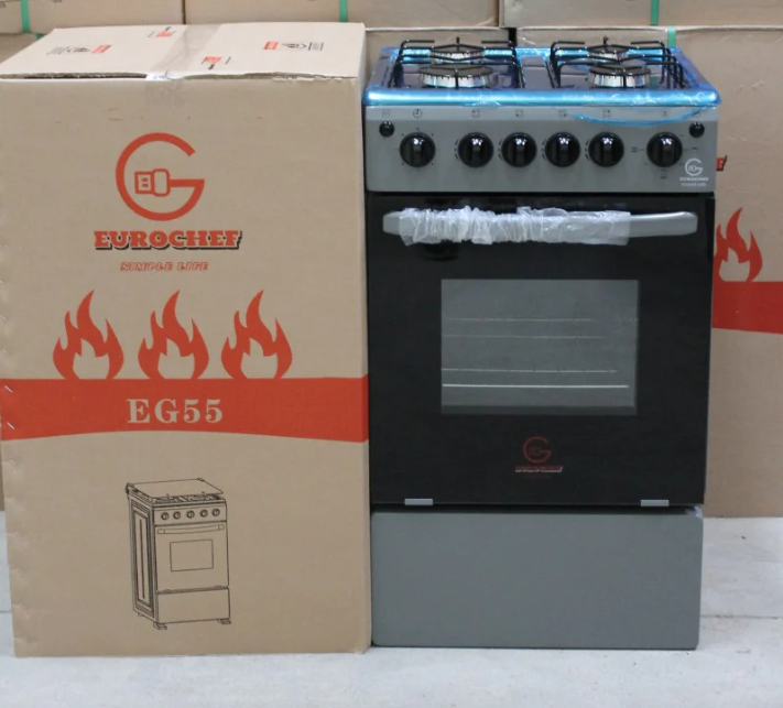 Eurochef EG55 4~Burner Gas cooker with Electric Oven
